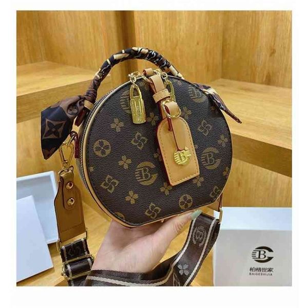 

round cake high sense autumn and winter fashion single shoulder diagonal cross bag youth flower net red 75% purses stores sale