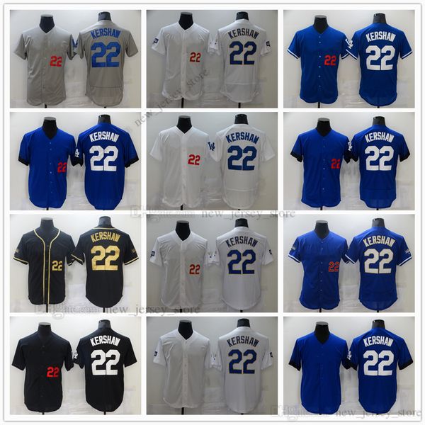 Movie College Baseball Wears Jerseys Stitched 22 ClaytonKershaw Slap All Stitched Number Name Away Respirável Sport Sale Alta Qualidade