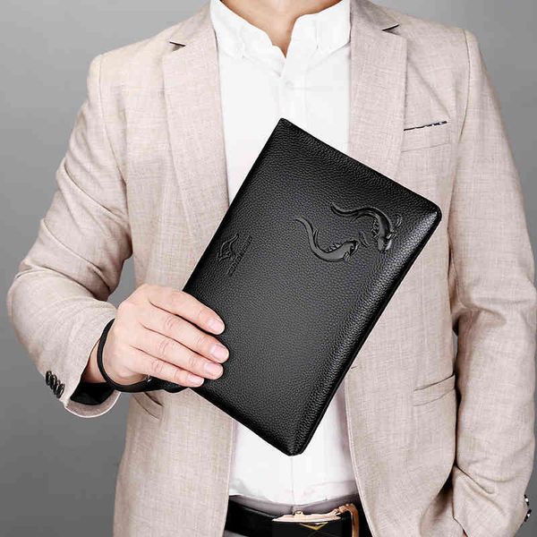 

handbags bags men's kangaroo envelope long business clip, Black;red