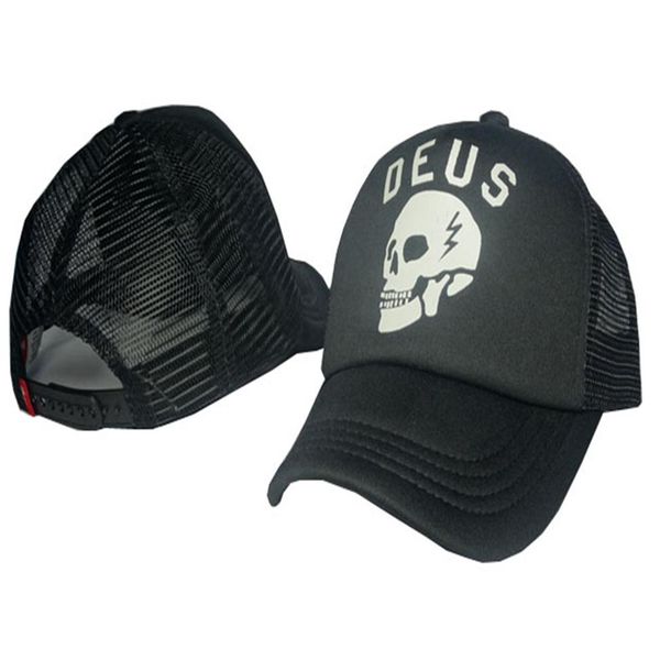 

deus mesh skull strapback embroidery 6 panel snapback hats golf sport brand baseball caps gorras bones men outdoor women ad197h, Blue;gray