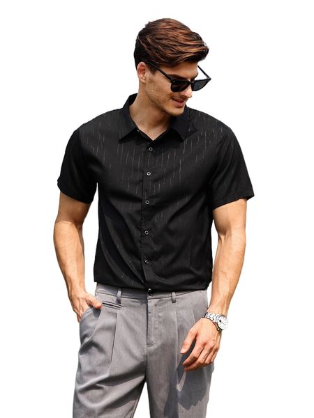 

men random graphic print shirt z1oo#, White;black