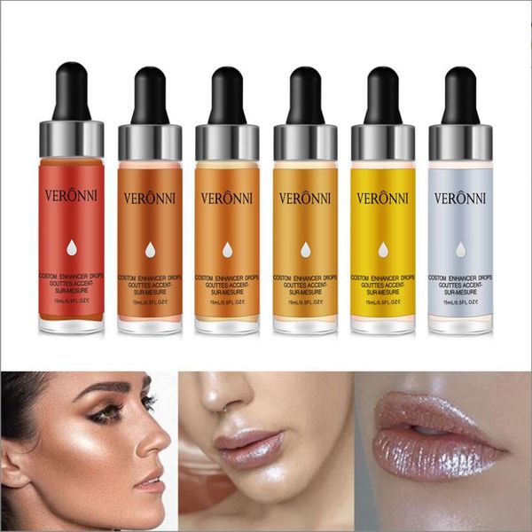

veronni 6 colors cover fx bronzers & highlighters costom enhancer drops, costom cover-drops and glitter drop