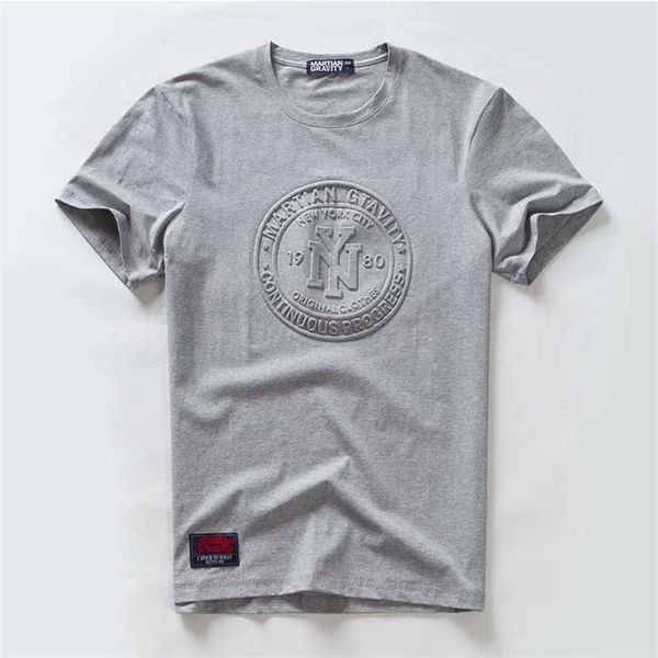 

vomint summer mens combed cotton crew neck tshirts short sleeve casual character coin printing tshirt bp2908 220608, White;black
