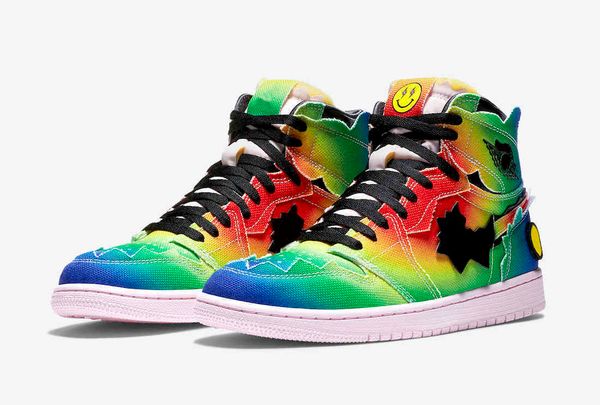 

shoes est 1 authentic j herencia balvin colores y vibras multi-color high og men sneakers original, White;red