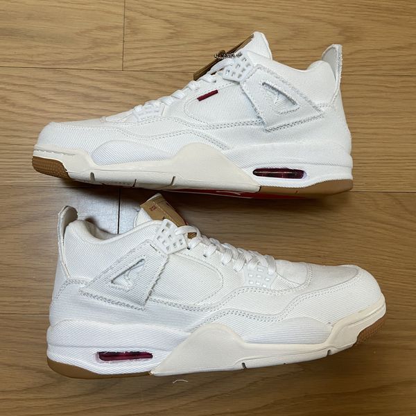 

genuine designer shoes basketball 4s white canvas black blue retro outdoor sports training running sneakers ao2570-100 original