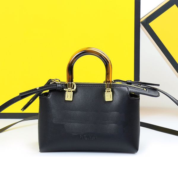 

boston mini handbag women shoulder cross body bags genuine leather purse amber handle fashion embossed letters zipper pocket quality vintage