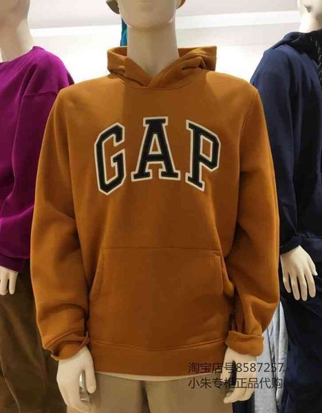 

brand hoodie domestic gap men's 2021 new hooded fleece pullover fall 618862 644492 a1cm dgqv, Black