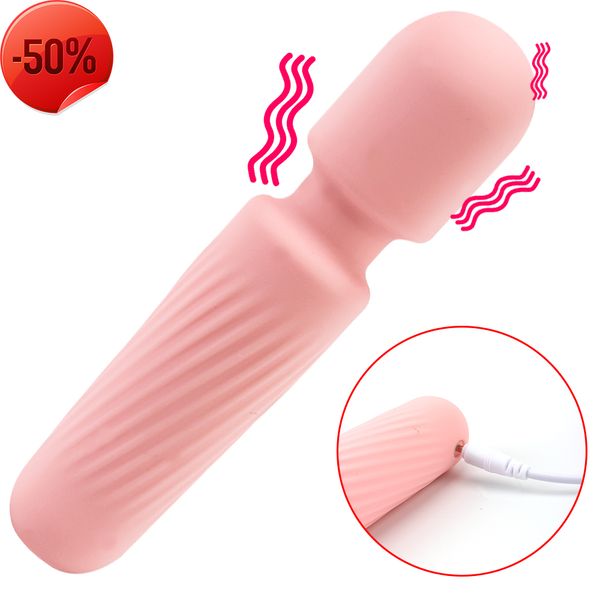

50% discount dildos g spot clitoris stimulator for women vaginal massage mini powerful erotic toys magic wand 10 modes shop for couples, Black;white