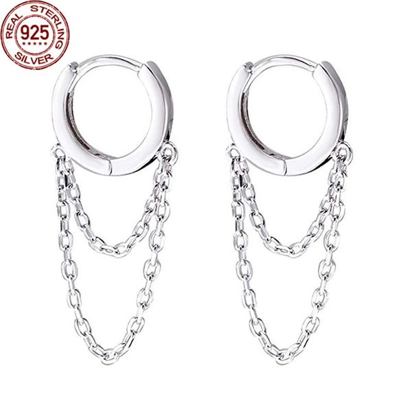 

new s925 silver tassel earrings charm chain round cross for girls, Golden