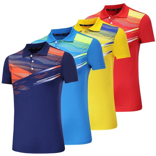 Polo Uomo Manica corta Ping pong Maglie Uomo T-shirt da golf personalizzata Team Badminton T-shirt da ping pong T-shirt da corsa 220620
