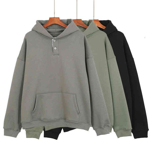 

men's hoodies & sweatshirts fog henry collar hoodie airport show the same men's and women's couple's plush pullover in a, Black