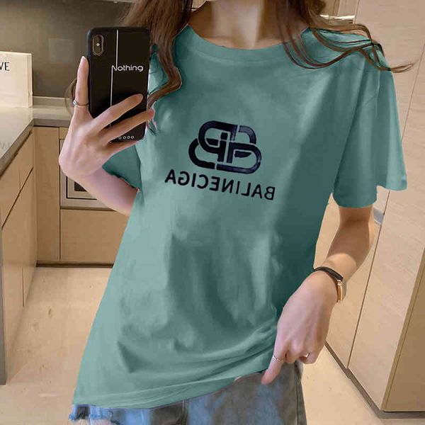 

women's summer fashion trend casual personalized t-shirt, White