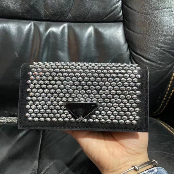 

design luxury fashion bags trend mini small rhinestone full sticky diamond zero wallet versatile chainfor womenwomen's