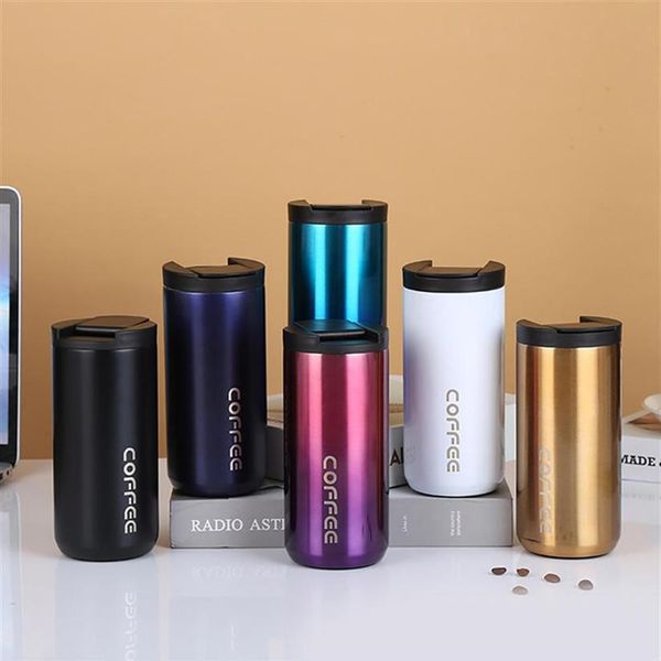 

350ml/500ml double stainless steel 304 coffee mug leak-proof thermos travel thermal cup thermos water bottle for gifts3014304y