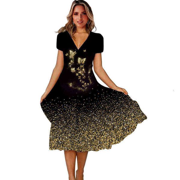 

luxury designer women's woman dresses plus models 2022 v-neck short sleeve maxi mini club dress fashions long skirt positioning printed, Black;gray