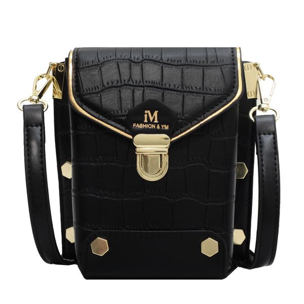 

designer mini bag 2 colors high-texture crocodile pattern mobile phone one-shoulder bag for lady with luxury style