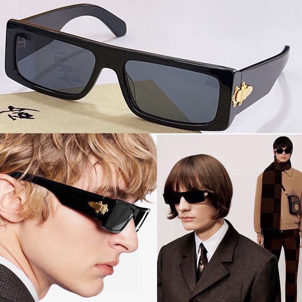 

popular mens ladies luxury designer sunglasses rectangular frame classic timeless catwalk party preferred uv protection with original box, White;black