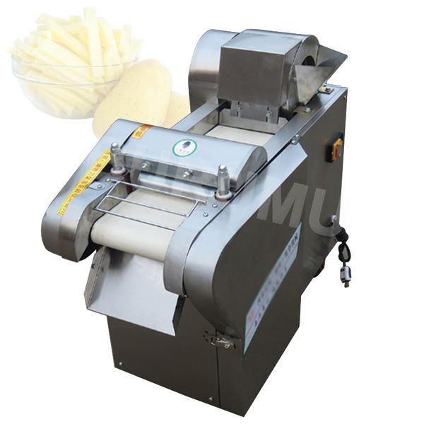 Tagliatrice elettrica industriale per affettare frutta e verdura Tagliare a cubetti Patate Carota Banana Chip Cutter Affettatrice Dicer