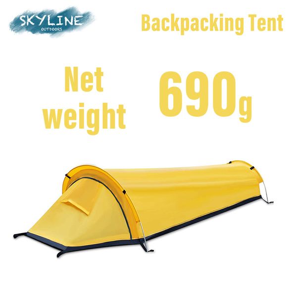 

camping ultralight tent 1 person car travel outdoor tents backpacking waterproof sleeping bag for tourism cycling equipment gx220520