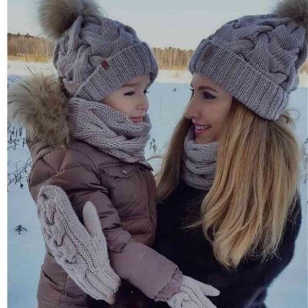 

sh240 hemp parent-child pullover knitted hat, Blue;gray
