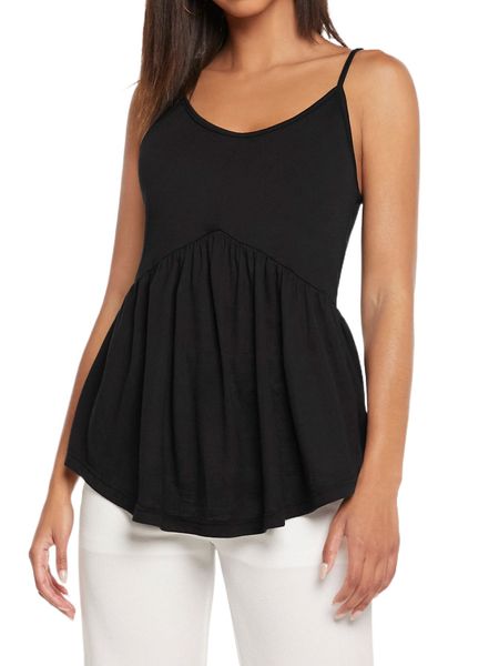 

tall solid peplum cami c2iw#, White