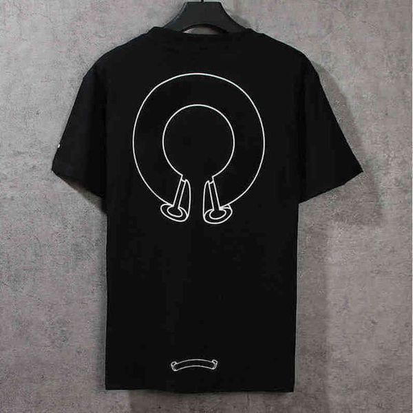 

loose summer ch men's classic designer t shirts short sleeves letter horseshoe sanskrit cross print sweatshirts t-shirts woman tees xd1, White;black