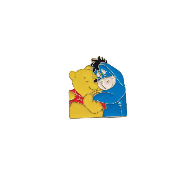 

cartoon character bear alloy brooch badge student men's and women's clothing bag pin buckle decorations, Blue