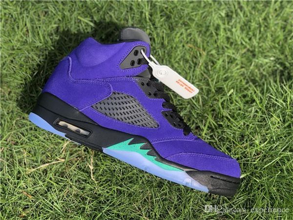 

shoes authentic 5 alternate grape ice 5s black clear emerald suede mens trainers sneakers 136027-500