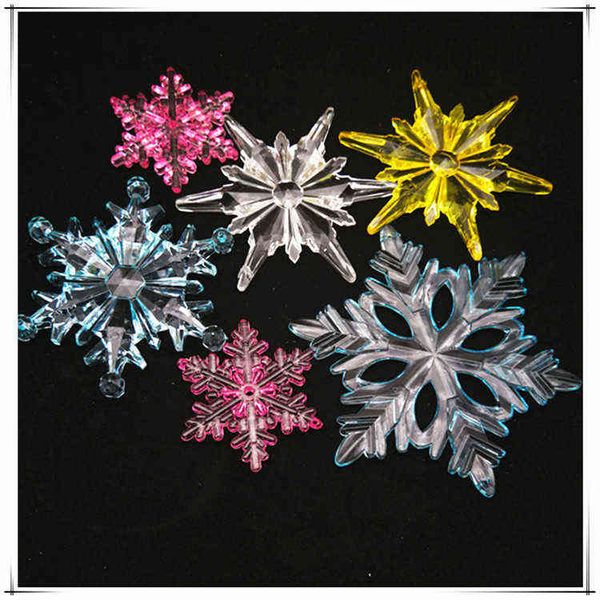 

factory outlet decorations acrylic transparent crystal snowflake christmas tree pendant diy pendant snow landscape layout