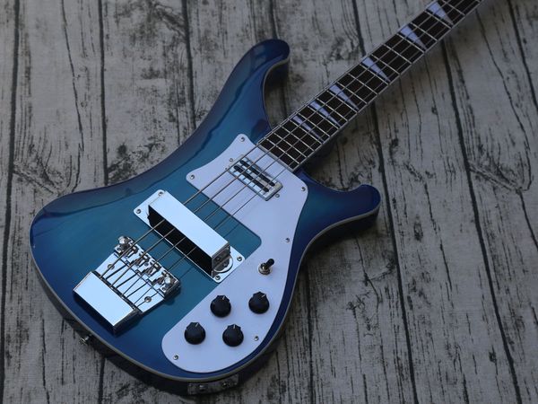 

custom electric guitar, 4 strings neck thru body bassguitar