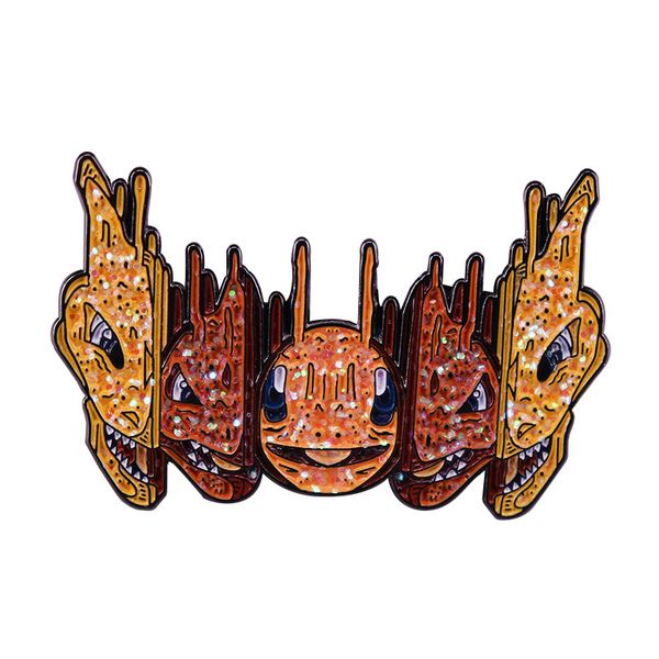 

creativity spirit hard enamel pins collect flash metal cartoon brooch backpack hat collar lapel badges women fashion jewelry, Blue