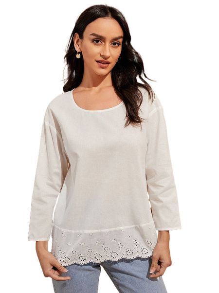 

drop shoulder schiffy x09v#, White