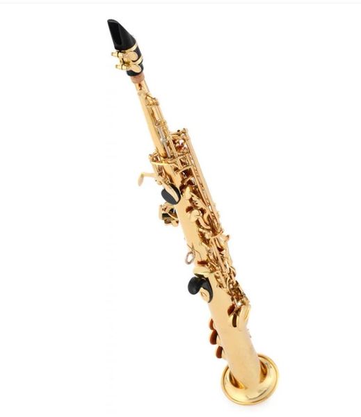 

yss-475ii intermediate soprano saxophone - gold lacquer high f# key sax