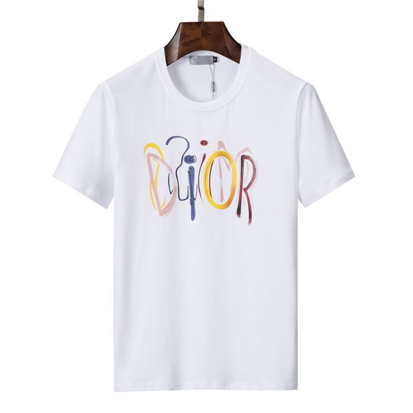 

mens designer t shirts pure cotton breathable quick dry for men clothing color black white tees simple letter print asia size m-3xl t-shirt, White;black