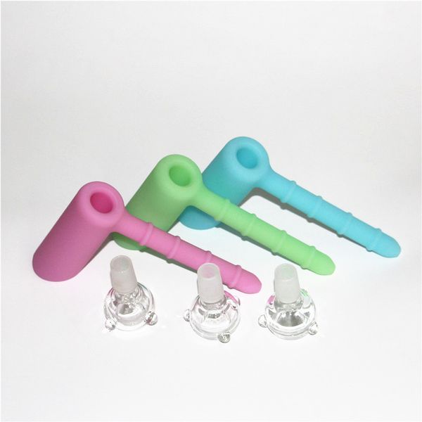 mini martello gorgogliatore bong in silicone Narghilè ultima moda caffettiere per tabacco bong per fumatori piattaforme petrolifere tubi dell'acqua narghilè di alta qualità