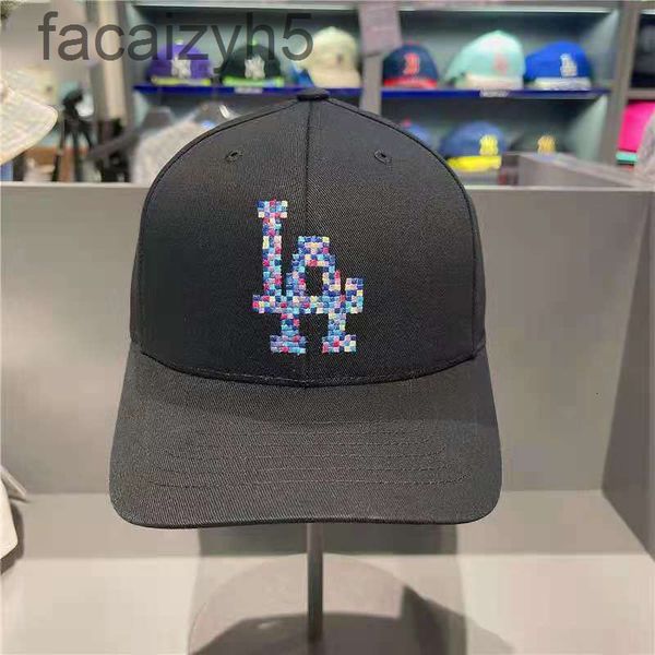 

ball caps designer counter mosaic embroidery color label fashion trend versatile baseball cap female student duck tongue male, Blue;gray