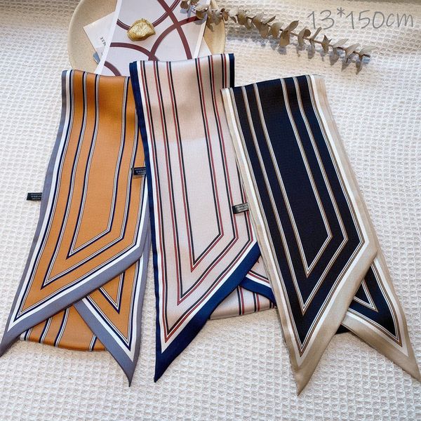 

3 color new narrow strip scarf female korean joker decorative scarfs thin long square scarves in summer, Blue;gray