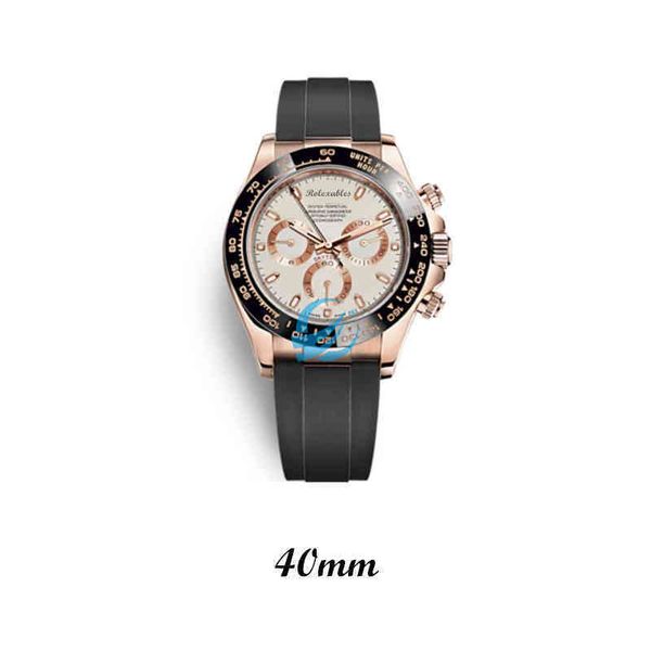 

3a good quality luminous sapphire glass rlx silicone strap 904 automatic men watches waterproof, Slivery;brown