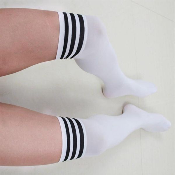 

boyfriend stocking student middle cosplay over the knee striped hosiery exotic apparel man underwear men's stockings256p, Black