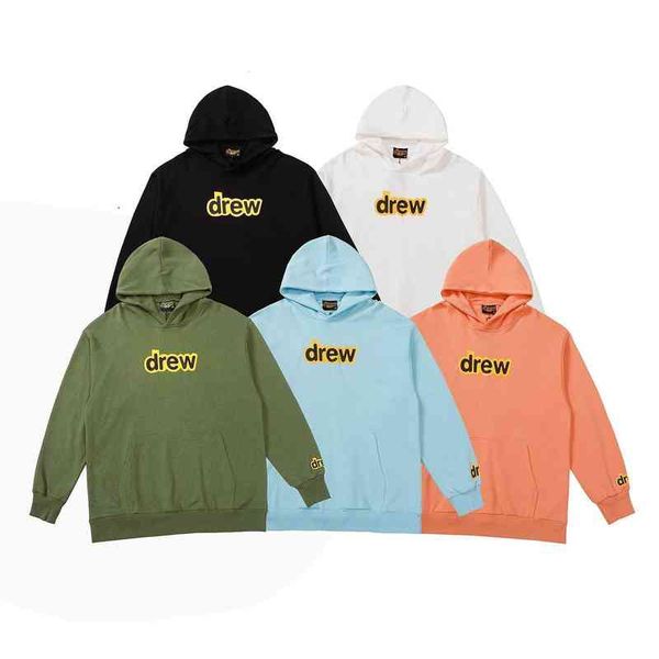 

american high street brand printed smiley letters loose hoodie cap long couple style you deserve, Black