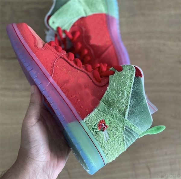 

2022 authentic high strawberry cough todd bratrud university red spinach green magic ember men basketball shoes sneakers with box