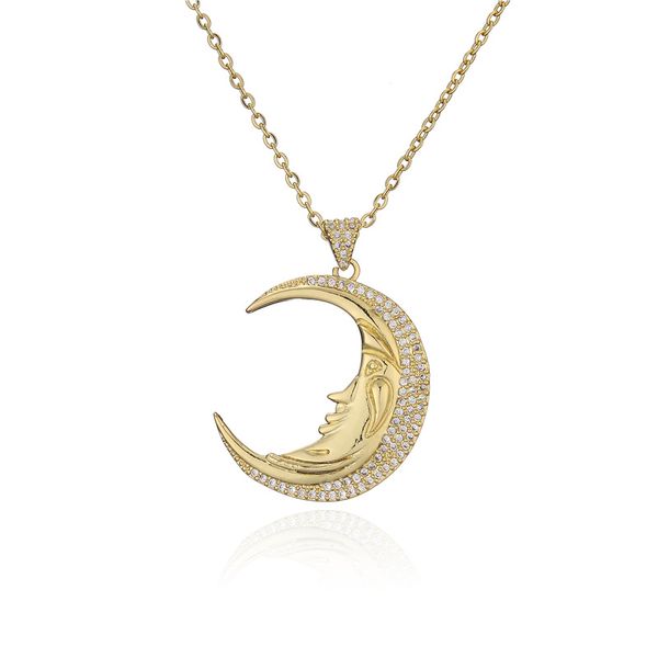 

pendant necklaces fooderwerk jewelry fashion 3d solid moon hollow necklace middle east golden ladies, Silver
