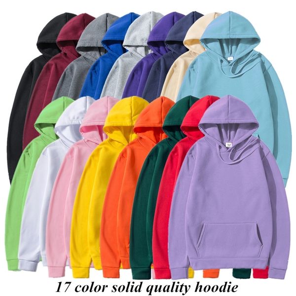 

hoodies sweatshirts men woman fashion solid color red black gray pink autumn winter fleece hip hop hoody male brand casual 220721