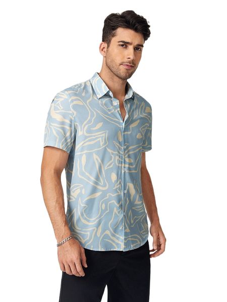 

men graphic print shirt s80x#, White;black