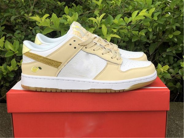 

authentic lemon drop skateboard shoes man women basketball opti yellow sail zitron sports sneakers dj6902-700 with original box