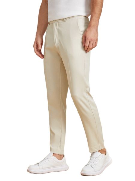 

men slant pocket tailored pants c9gc#, Black