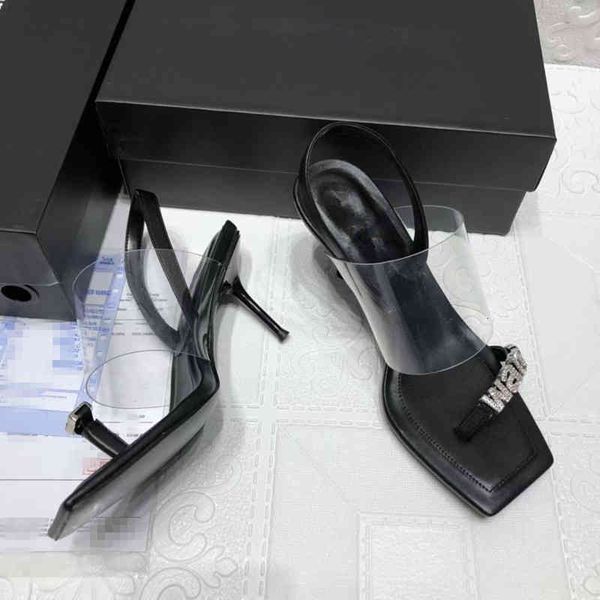 

sandals summer european and american ladies transparent sandals ug1t, Black