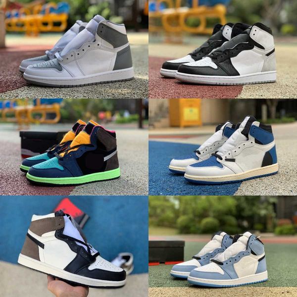 

jumpman 1 1s high sports basketball shoes men women fearless haze stealth bio hack shadow 2.0 bred patent atmosphere hyper royal dark mocha, Black