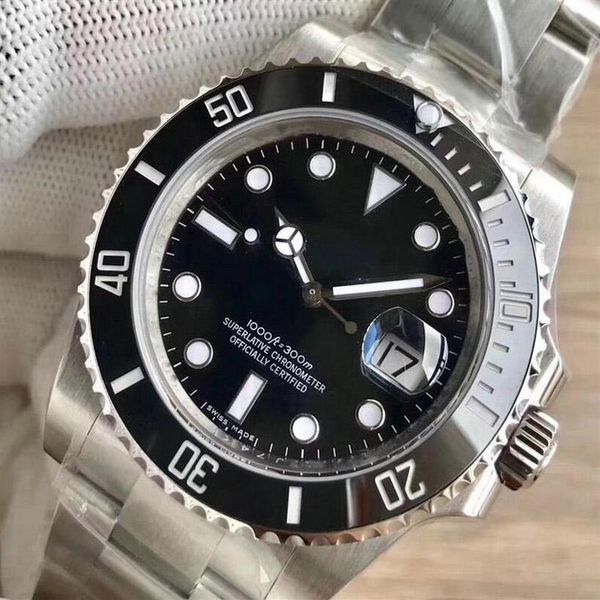 

glide lock luxury ceramic bezel sapphire men watch 2813 mechanical automatic movement ss fashion watch men's designer watches243i, Slivery;brown