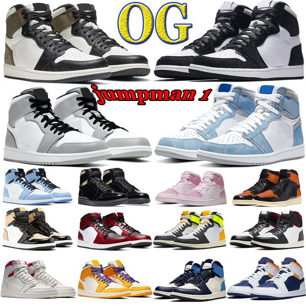 

lin retro basketball shoes sneaker jumpman 1 1s black white rebellionaire bred patent military blue dark mocha chicago mens trainer sport